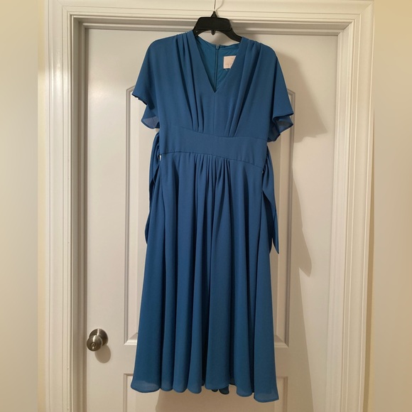 Gal Meets Glam Ocean Blue Midi Dress - Picture 3 of 5